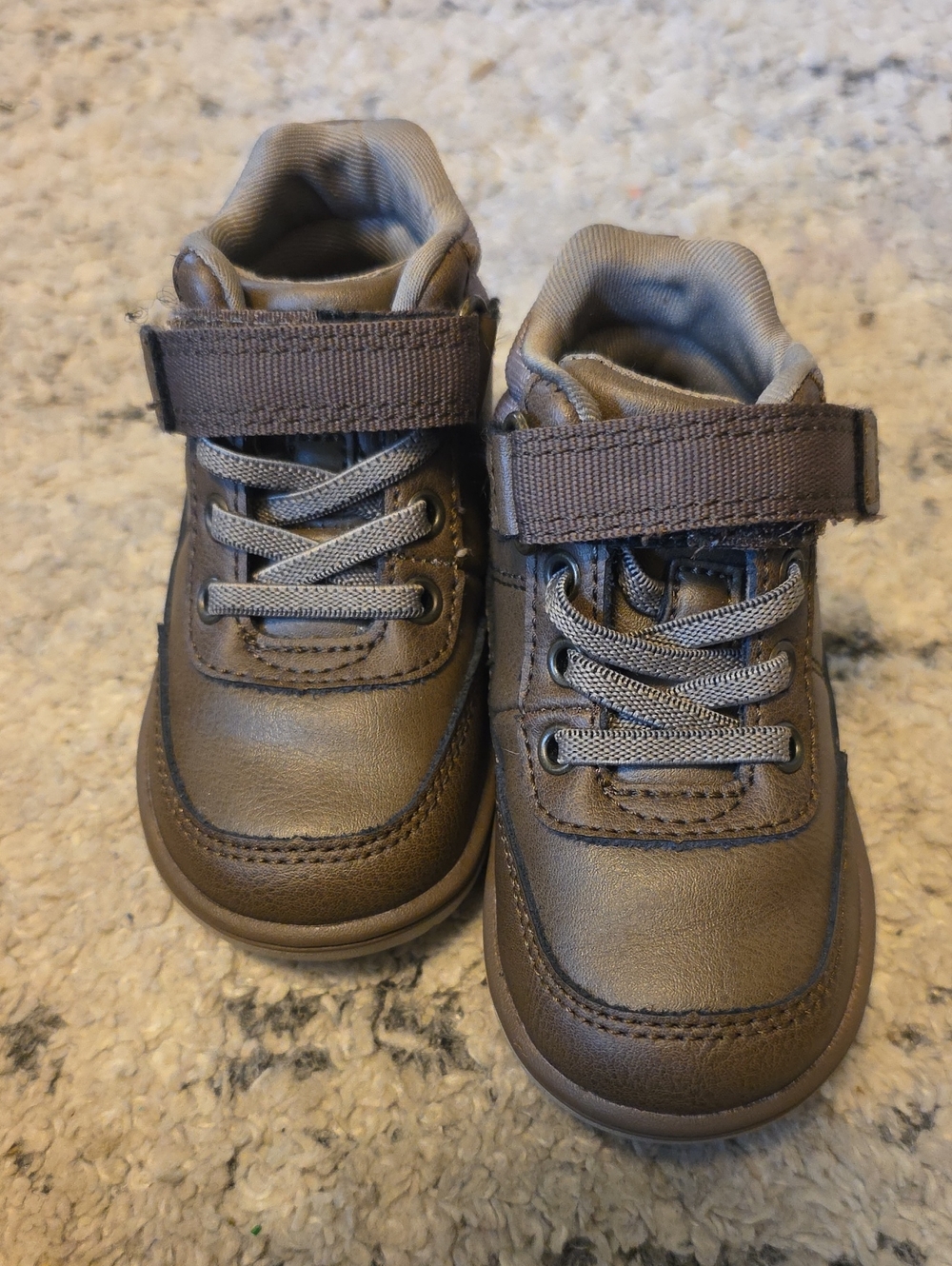 Stride Rite Brown Kids Velcro & Lace-Up Sneakers